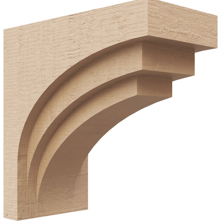 Ekena Millwork 4"W x 8"D x 8"H Classic Rockford Rough Cedar Woodgrain TimberThane Corbel, Primed Tan CORUR04X08X08ROCRCPR